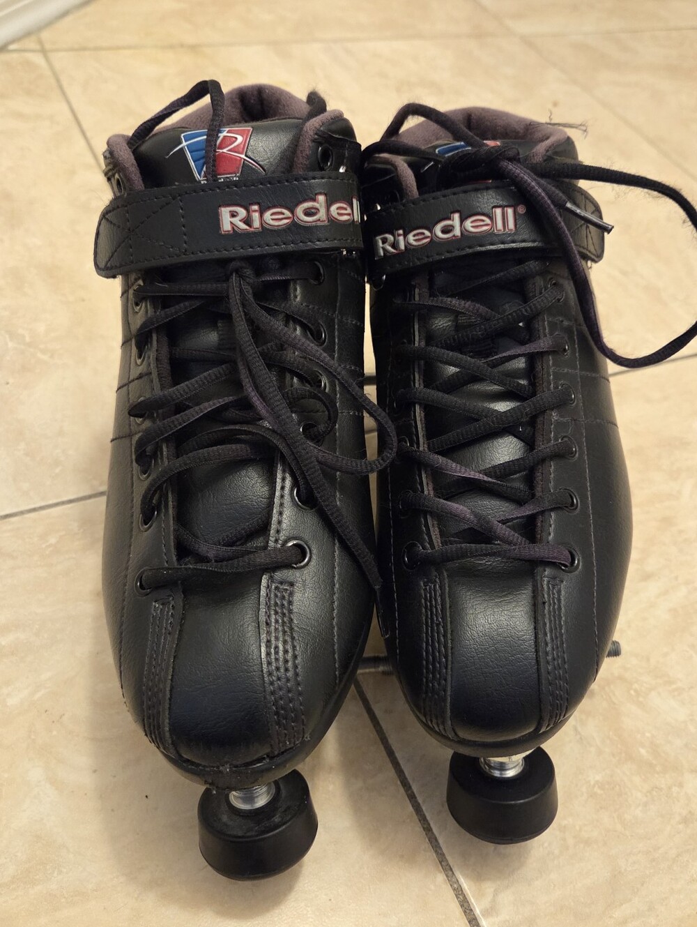 RIEDELL brand quad derby roller skate skates men's size 10 black R3 Cayman